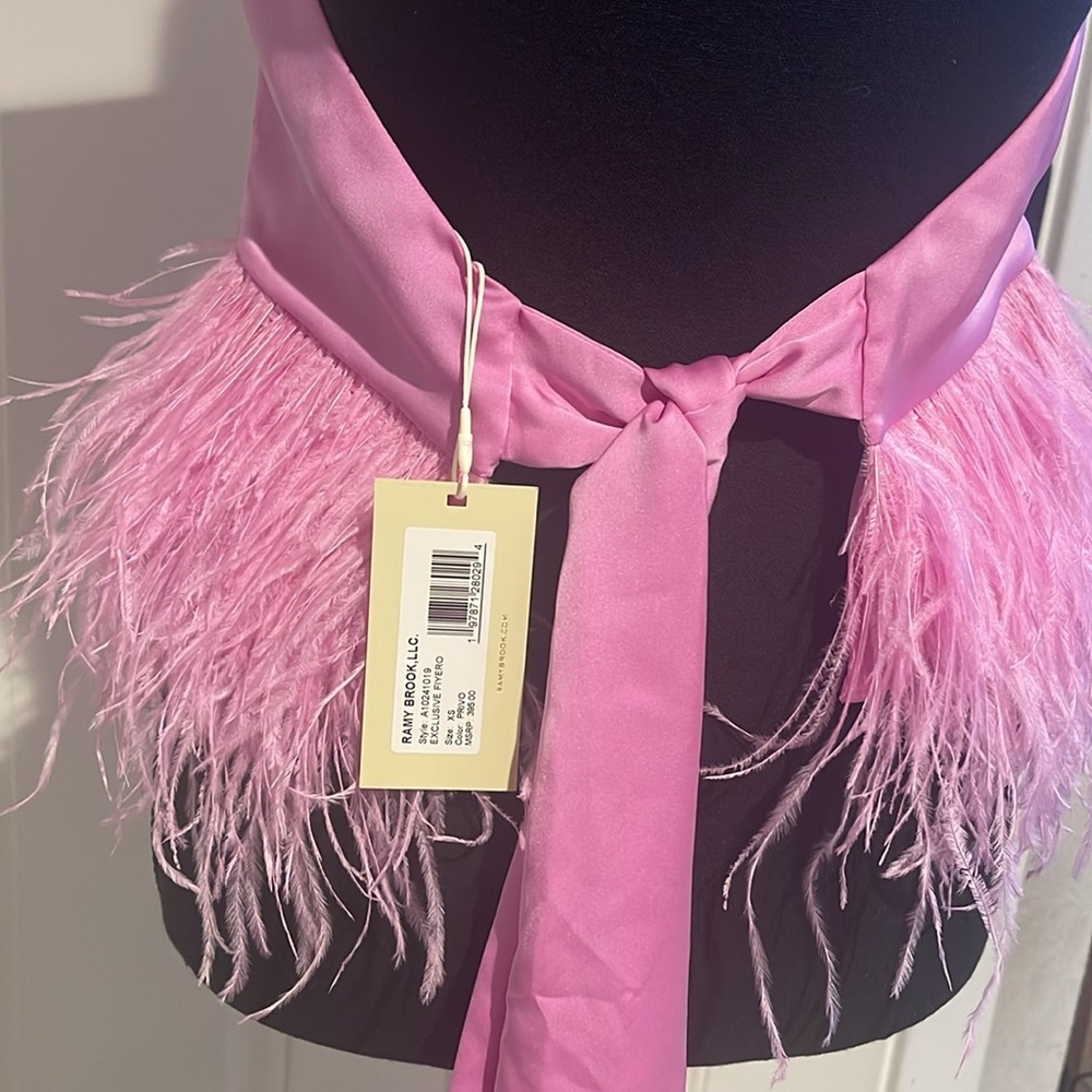 Ramy Brook Pink Embellished Halter Blouse - Picture 15 of 15